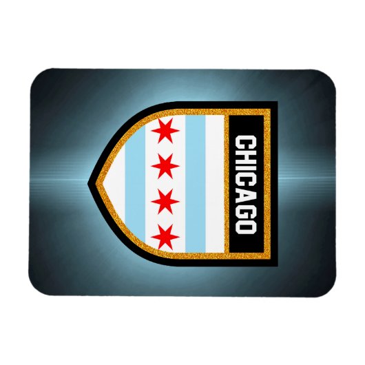 Chicago Flag Magnet (Horizontal)