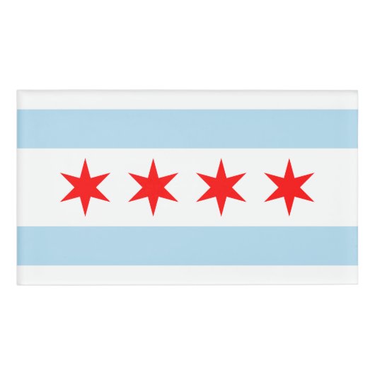 Chicago Flag Namenschild (Vorderseite)