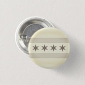 Chicago Flag Noir Button (Vorne & Hinten)