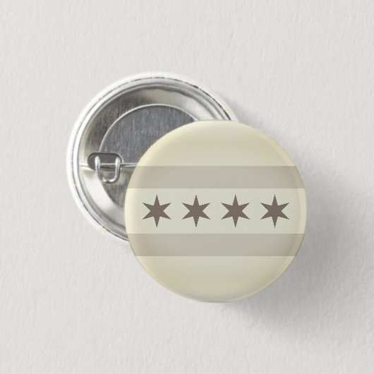 Chicago Flag Noir Button (Vorne & Hinten)