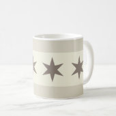Chicago Flag Noir Kaffeetasse (VorderseiteRechts)