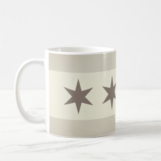 Chicago Flag Noir Kaffeetasse (Links)
