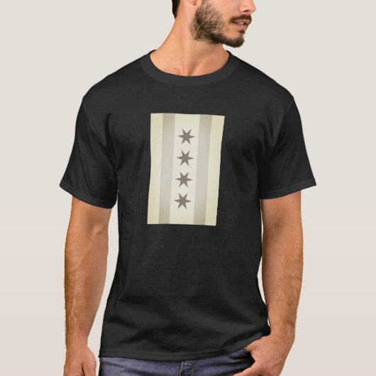 Chicago Flag Noir T - Shirt (Vorderseite)
