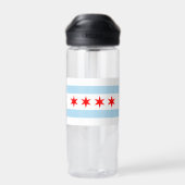 Chicago Flag, Patriotic USA, Illinois Trinkflasche (Rückseite)