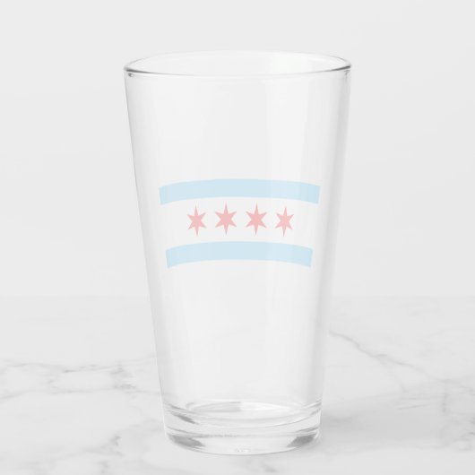 Chicago Flag Pint Glass Glas (Rückseite)
