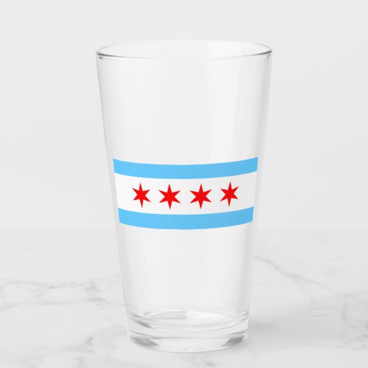 Chicago Flag Pint Glass Glas (Vorderseite)