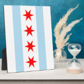 Chicago Flag Plaque Fotoplatte (Seite)