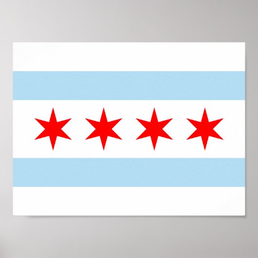 Chicago Flag Poster (Vorne)