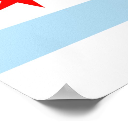 Chicago Flag Poster (Ecke)