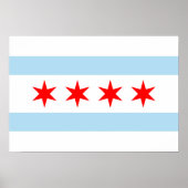 Chicago Flag Poster (Vorne)