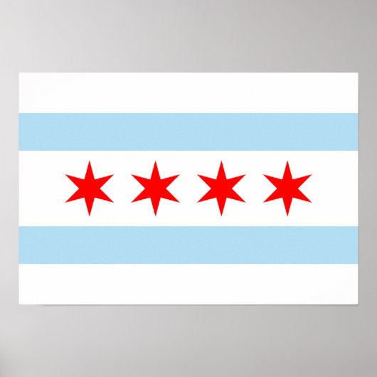 Chicago Flag Poster (Vorne)
