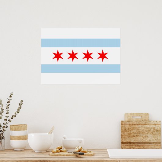 Chicago Flag Poster (Küche)