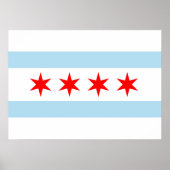 Chicago Flag Poster (Vorne)