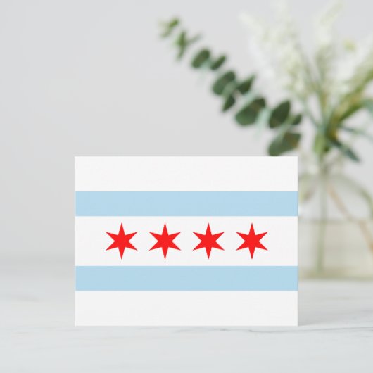 Chicago Flag Postkarte (Stehend Vorderseite)