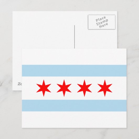 Chicago Flag Postkarte (Vorne/Hinten)