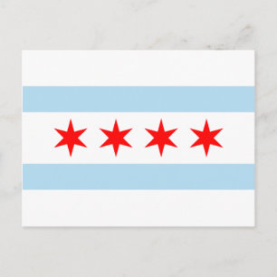 Chicago Flag Postkarte