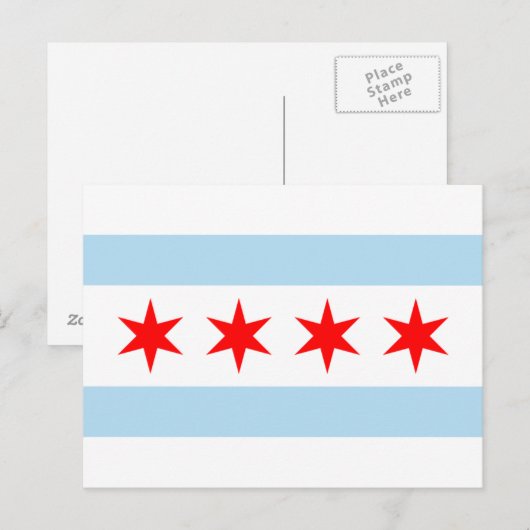 Chicago Flag Postkarte (Vorne/Hinten)