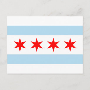 Chicago Flag Postkarte