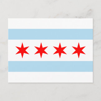 Chicago Flag Postkarte