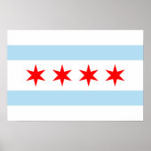 Chicago Flag Print Poster (Vorne)