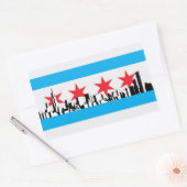 Chicago Flag Rechteckiger Aufkleber (Umschlag)
