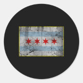 Chicago Flag Runder Aufkleber (Vorderseite)