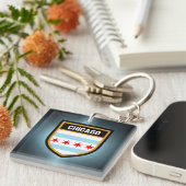 Chicago Flag Schlüsselanhänger (Vorderseite rechts)