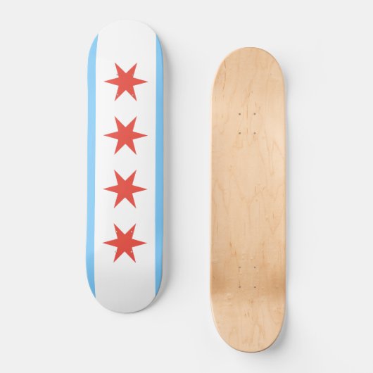 Chicago Flag Skate Board Skateboard (Vorderseite)