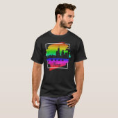Chicago Flag Skyline LGBT Gay Pride Parade T-Shirt (Vorne ganz)