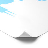 Chicago Flag Skyline Poster (Ecke)