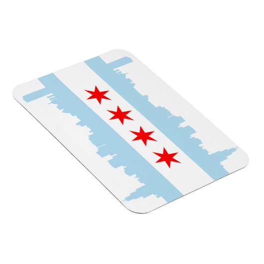 Chicago Flag Skyline Premium Flex Magnete (Rechte Seite)