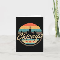 Chicago Flag Skyline Vintag Illinois Usa Souvenir