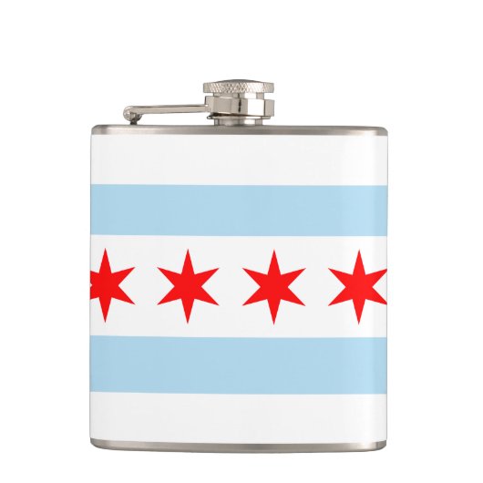Chicago Flag Souvenir Flachmann (Vorderseite)