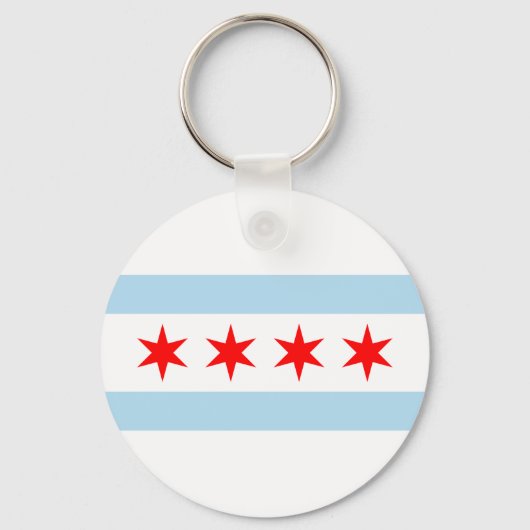 Chicago Flag Souvenir Schlüsselanhänger (Vorderseite)