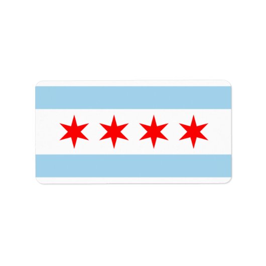 CHICAGO FLAG STICKERS! ADRESSAUFKLEBER (Vorne)
