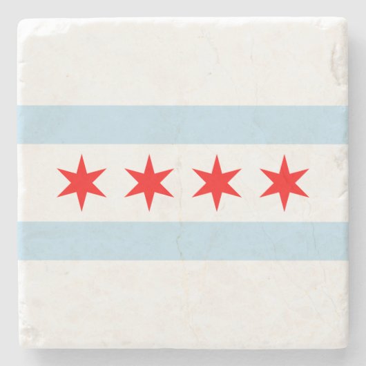 Chicago Flag Stone Untersetzer (Vorderseite)