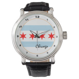 Chicago Flag watch, USA trendy fashion /design Armbanduhr