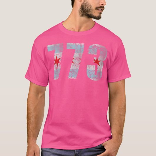 Chicago Flagge 773 T-Shirt (Vorderseite)