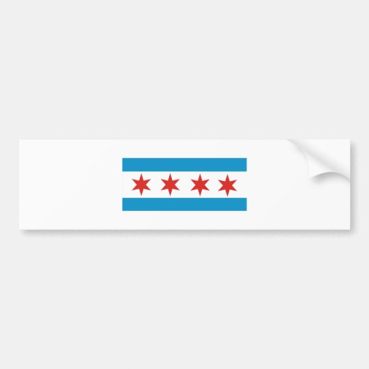 Chicago-Flagge Autoaufkleber (Vorne)
