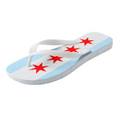 Chicago-Flagge Badesandalen (Schrägansicht)
