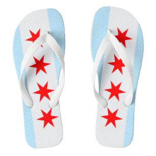 Chicago-Flagge Badesandalen