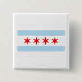 Chicago-Flagge Button (Vorderseite)