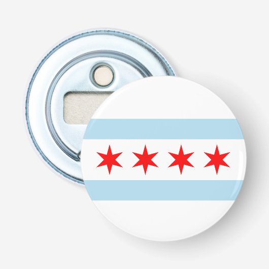 Chicago-Flagge Flaschenöffner (Vorderseite)
