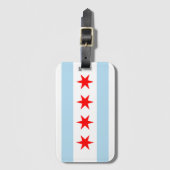Chicago-Flagge Gepäckanhänger (Vorderseite Vertikal)