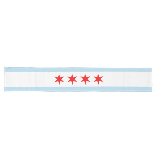 Chicago-Flagge Großer Tischläufer (Horizontal)