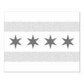 Chicago-Flagge Gummistempel (Prägung)