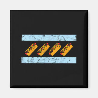 Chicago-Flagge Hotdog-Shirt Lustiges Chicago-Stil Magnet