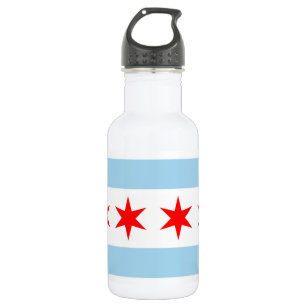 Chicago-Flagge, Illinois-Staats-Freiheits-Flasche Edelstahlflasche