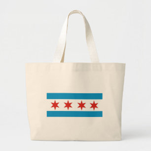 Chicago-Flagge Jumbo Stoffbeutel