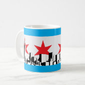 Chicago-Flagge Kaffeetasse (Vorderseite Links)